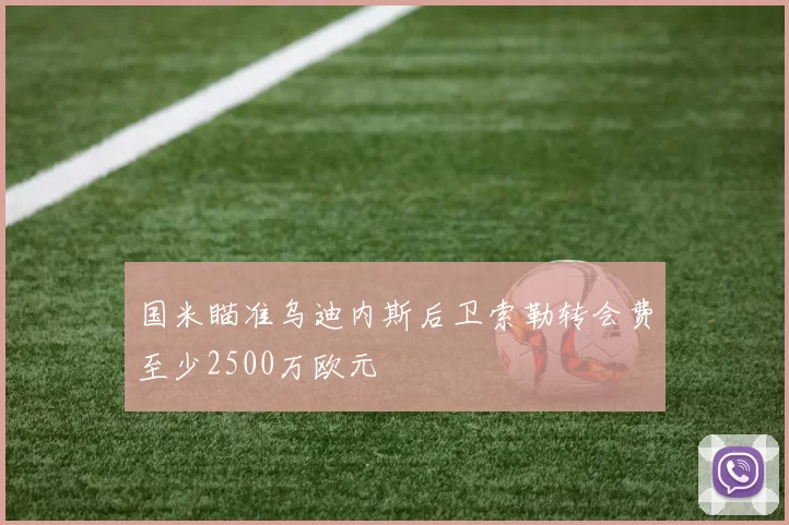 国米瞄准乌迪内斯后卫索勒转会费至少2500万欧元